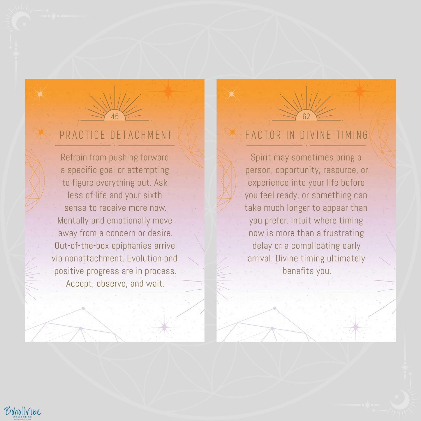 Boho ↡↟ Vibe Collection ↠ Awakening Intuition Oracle Card Deck and Guidebook