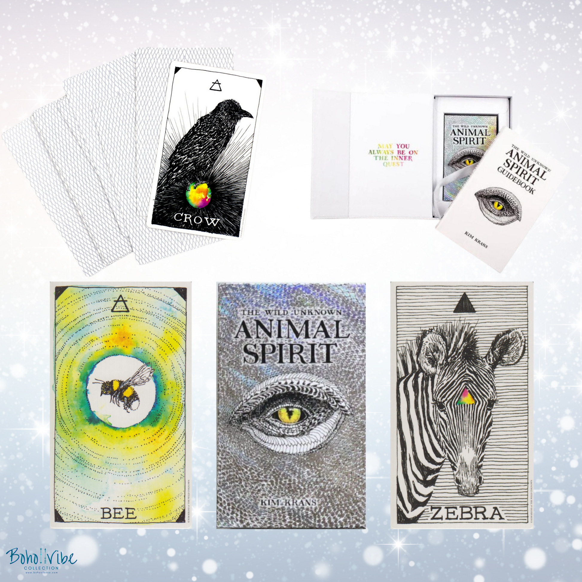 Boho ↡↟ Vibe Collection ↠ The Wild Unknown Animal Spirit Deck and Guidebook